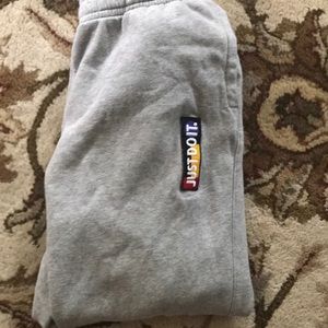 Grey Nike sweatpants